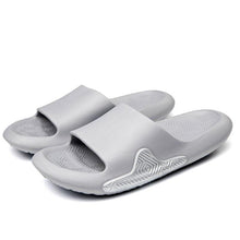 Load image into Gallery viewer, Elegant Men Black Soft Slides Light-Weight Anti-Slip Home Slippers Summer Anti-Odor House Shoes Unisex Shower Bathroom Slipper EVA Massage Foam Super Soft Non-Slip Slippers