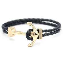 Load image into Gallery viewer, Elegant Modern Handmade Stainless Steel Men Anchor Bracelet made of Nylon in Navy Blue Color For Man