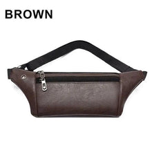 Load image into Gallery viewer, Elegant New Black Mens Leather Waist Bag Adjustable Strap Outdoors Fanny Pack Comfortable Luxury Design For Men