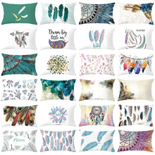 Load image into Gallery viewer, Elegant New Home Decoration Short Plush Pillow Case Feather Soft Rectangular Sofa Seat Bedroom Farmhouse Feather Decorative Throw Pillow Covers Home Decor 30x50CM