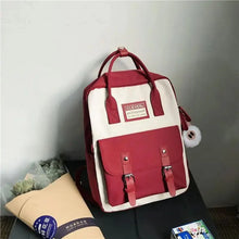 Load image into Gallery viewer, Elegant Nylon Candy Color Waterproof School Bags for Teenagers Girls And Women Nice Patchwork On Backpack For Female