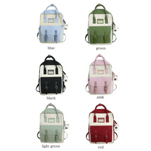 Load image into Gallery viewer, Elegant Nylon Candy Color Waterproof School Bags for Teenagers Girls And Women Nice Patchwork On Backpack For Female