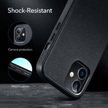 Load image into Gallery viewer, Elegant Phone Protection Back Cover Designed for iPhone 12 Pro Max Case Leather Cover for iPhone 12 mini 12 Pro Max Genuine Leather Case for iPhone 12 12Pro Luxury Black Phone Case For Businessman