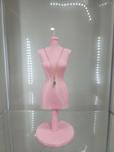 Load image into Gallery viewer, Elegant Pink Mannequin Jewelry Stand - Perfect for Displaying Necklaces & Accessories