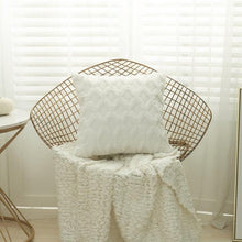 Load image into Gallery viewer, Elegant Plush Pillow Cover Geometric Soft Plush Short Wool Velvet Decorative Throw Pillow Covers Luxury Style Cushion Case Pillow Decorative Throw Pillow Case Soft Cozy Bed Cushion Cover Faux Fur Home Decor
