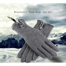 Load image into Gallery viewer, Elegant Red Autumn Full Finger Warm Women Gloves Classic Soft Comfortable Winter One Size Gloves For Women