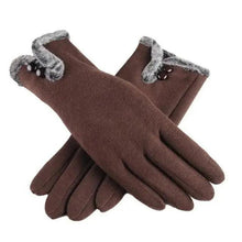 Load image into Gallery viewer, Elegant Red Autumn Full Finger Warm Women Gloves Classic Soft Comfortable Winter One Size Gloves For Women