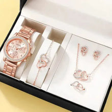 Load image into Gallery viewer, Elegant Rose Gold Watch Ensemble