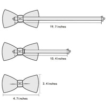 Load image into Gallery viewer, Elegant Silk Butterfly Business Bow Tie Pocket Square Cufflinks Set For Men Formal Wedding Bowtie Set For Office