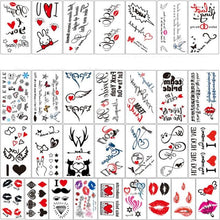 Load image into Gallery viewer, Elegant Sketches Black Flowers Body Tattoo Waterproof Temporary 3D Flowers Luxury Design For Womens