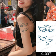 Load image into Gallery viewer, Elegant Small Waterproof Temporary Tattoo Sticker Makeup Flame Finger Black Square Rose Flower High Quality Design For Womens