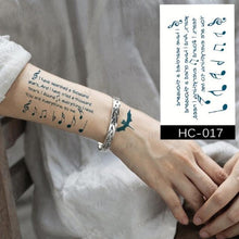 Load image into Gallery viewer, Elegant Small Waterproof Temporary Tattoo Sticker Makeup Flame Finger Black Square Rose Flower High Quality Design For Womens