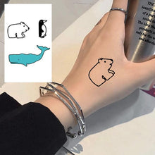 Load image into Gallery viewer, Elegant Small Waterproof Temporary Tattoo Sticker Makeup Flame Finger Black Square Rose Flower High Quality Design For Womens