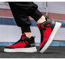 Load image into Gallery viewer, Elegant Sport Men's Sneaker Trend High Top Platform Shoes Spring Vulcanized Shoes Leather Casual Sport Fashion Flat Low Top Sneaker Lace-up Modern Design