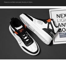 Load image into Gallery viewer, Elegant Sport Men's Sneaker Trend High Top Platform Shoes Spring Vulcanized Shoes Leather Casual Sport Fashion Flat Low Top Sneaker Lace-up Modern Design