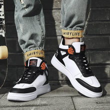 Load image into Gallery viewer, Elegant Sport Men's Sneaker Trend High Top Platform Shoes Spring Vulcanized Shoes Leather Casual Sport Fashion Flat Low Top Sneaker Lace-up Modern Design