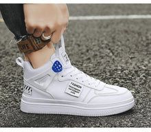 Load image into Gallery viewer, Elegant Sport Men's Sneaker Trend High Top Platform Shoes Spring Vulcanized Shoes Leather Casual Sport Fashion Flat Low Top Sneaker Lace-up Modern Design