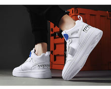 Load image into Gallery viewer, Elegant Sport Men's Sneaker Trend High Top Platform Shoes Spring Vulcanized Shoes Leather Casual Sport Fashion Flat Low Top Sneaker Lace-up Modern Design