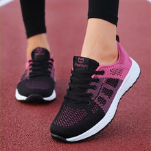 Load image into Gallery viewer, Elegant Sport Womens Sneakers Flats Casual Tennis Shoes Summer Lace-Up Mesh Light Breathable Casual Comfort Non Slip Lightweight Breathable Mesh Athletic Sneakers