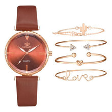 Load image into Gallery viewer, Elegant Style Fashion Womens Watch Luxury Leather Band Analog Quartz Wrist Watch Women Dress Leather Band Thin Minimalist Casual Simple Dress Analog Quartz Wristwatch
