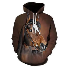 Load image into Gallery viewer, Elegant Sweaty Hoodie Popular Men's And Women's Sweatshirt Highest Value Animal 3D Printing Fashion Pullover Full Size 3D Horse Graphics Print Hoodie for Men Streetwear Casual Fashion Sweatshirt
