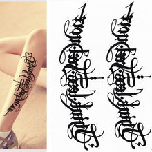 Load image into Gallery viewer, Elegant Temporary Waterproof Tattoos Big Tribal Sticker Black Large Body Art Makeup Fake Tattoo For Mens Womens