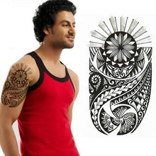 Load image into Gallery viewer, Elegant Temporary Waterproof Tattoos Big Tribal Sticker Black Large Body Art Makeup Fake Tattoo For Mens Womens