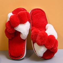 Load image into Gallery viewer, Elegant Warm Fluffy Slippers Women Faux Fur Indoor Floor Slides Flat Soft Furry Shoes Non Slip House Soft Plush Cozy House Shoes Furry Open Toe Indoor Outdoor Slip On Warm Winter Shoes