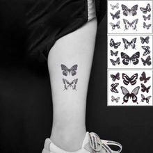 Load image into Gallery viewer, Elegant Waterproof Temporary Butterfly Sticker Tattoo Fake Halloween Party Tattoo For Woman Girls