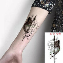 Load image into Gallery viewer, Elegant Waterproof Temporary Tattoo Sticker Cat Fox Flash Tatoo Neck Hand Modern Tattoo Stickers Butterflies Cats For Womens