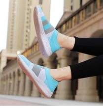 Load image into Gallery viewer, Elegant Women Shoes Espadrilles Knitted Sneakers Women New Flat Shoes Mix Color Casual Walking Shoes Slip-on Sock Shoe Lady Girls Running Shoes Mesh Air Mesh Womens Espadrilles