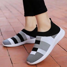 Load image into Gallery viewer, Elegant Women Shoes Espadrilles Knitted Sneakers Women New Flat Shoes Mix Color Casual Walking Shoes Slip-on Sock Shoe Lady Girls Running Shoes Mesh Air Mesh Womens Espadrilles