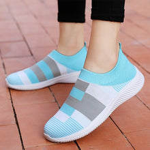 Load image into Gallery viewer, Elegant Women Shoes Espadrilles Knitted Sneakers Women New Flat Shoes Mix Color Casual Walking Shoes Slip-on Sock Shoe Lady Girls Running Shoes Mesh Air Mesh Womens Espadrilles