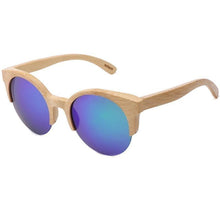 Load image into Gallery viewer, Elegant Wooden Design Classic Sunglasses Design Stylish Popular Wooden Sunglasses For Men & Women Round Bamboo Glasses Mirror Sun Glasses Retro Glasses
