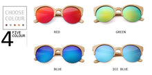 Load image into Gallery viewer, Elegant Wooden Design Classic Sunglasses Design Stylish Popular Wooden Sunglasses For Men & Women Round Bamboo Glasses Mirror Sun Glasses Retro Glasses