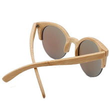 Load image into Gallery viewer, Elegant Wooden Design Classic Sunglasses Design Stylish Popular Wooden Sunglasses For Men & Women Round Bamboo Glasses Mirror Sun Glasses Retro Glasses