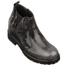 Load image into Gallery viewer, CALTO - K8991 - 3.6 Inches Taller (Grey) - Patent Leather Boot