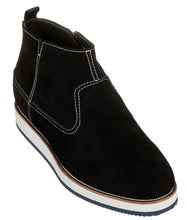 Load image into Gallery viewer, CALTO - Y30021 - 3 Inches Taller (Nubuck Black) - Zipper Boots