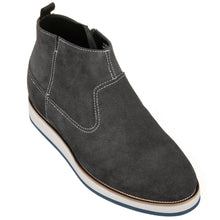 Load image into Gallery viewer, CALTO - Y30022 - 3 Inches Taller (Nubuck Grey) - Zipper Boots