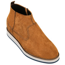 Load image into Gallery viewer, CALTO - Y30023 - 3 Inches Taller (Nubuck Brown) - Zipper Boots