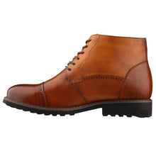 Load image into Gallery viewer, CALTO - Y41085 - 3.2 Inches Taller (Brown) - Lace Up Casual Boots