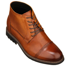 Load image into Gallery viewer, CALTO - Y41085 - 3.2 Inches Taller (Brown) - Lace Up Casual Boots