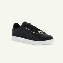 Load image into Gallery viewer, VOLTAIRE: QUILTED COURT SHOE - BLACK