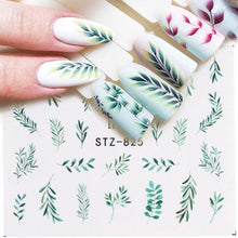 Load image into Gallery viewer, Embossed 3D Nail Stickers Blooming Flower 3D Nail Art Stickers Decals Adhesive Manicure Nail Art Tips Decoration Adhesive Abstract Face Curve Graffiti Nail Design for Acrylic Nail Supplies Designer Nail Decorations for Women Girls Kids