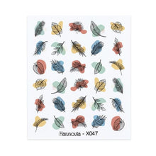 Load image into Gallery viewer, Embossed Nails Sticker 3D Flower Leaves Slider Water Transfer Nail Decals for Nail Art Transfer Sticker 3D Wave Design Decoration for Women Girls Art Stickers Decal Decoration Metallic Curve Strip Line Nail Decor