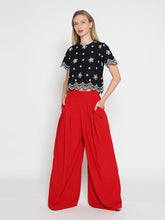 Load image into Gallery viewer, Embroidered eyelet crop top