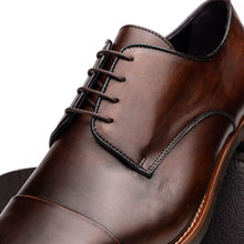 Load image into Gallery viewer, 25-550-CST ENZO Italian Calfskin Cap Toe Chestnut