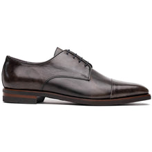 Load image into Gallery viewer, 25-550-GRY ENZO Italian Calfskin Cap Toe Burnished Black