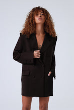Load image into Gallery viewer, Broadway Monica Double-Breasted Virgin Wool Blazer in Dark Coffee