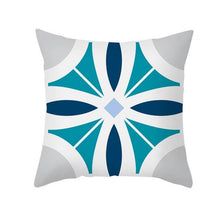 Load image into Gallery viewer, Ethnic Floral Patterns Sofa Cushion Cases Nordic Geometric Simple Blue Modern Decorative Throw Pillow Case Cushion Case For Room Bedroom Pillows Case Bohemian Decor Home Pillows 45x45CM